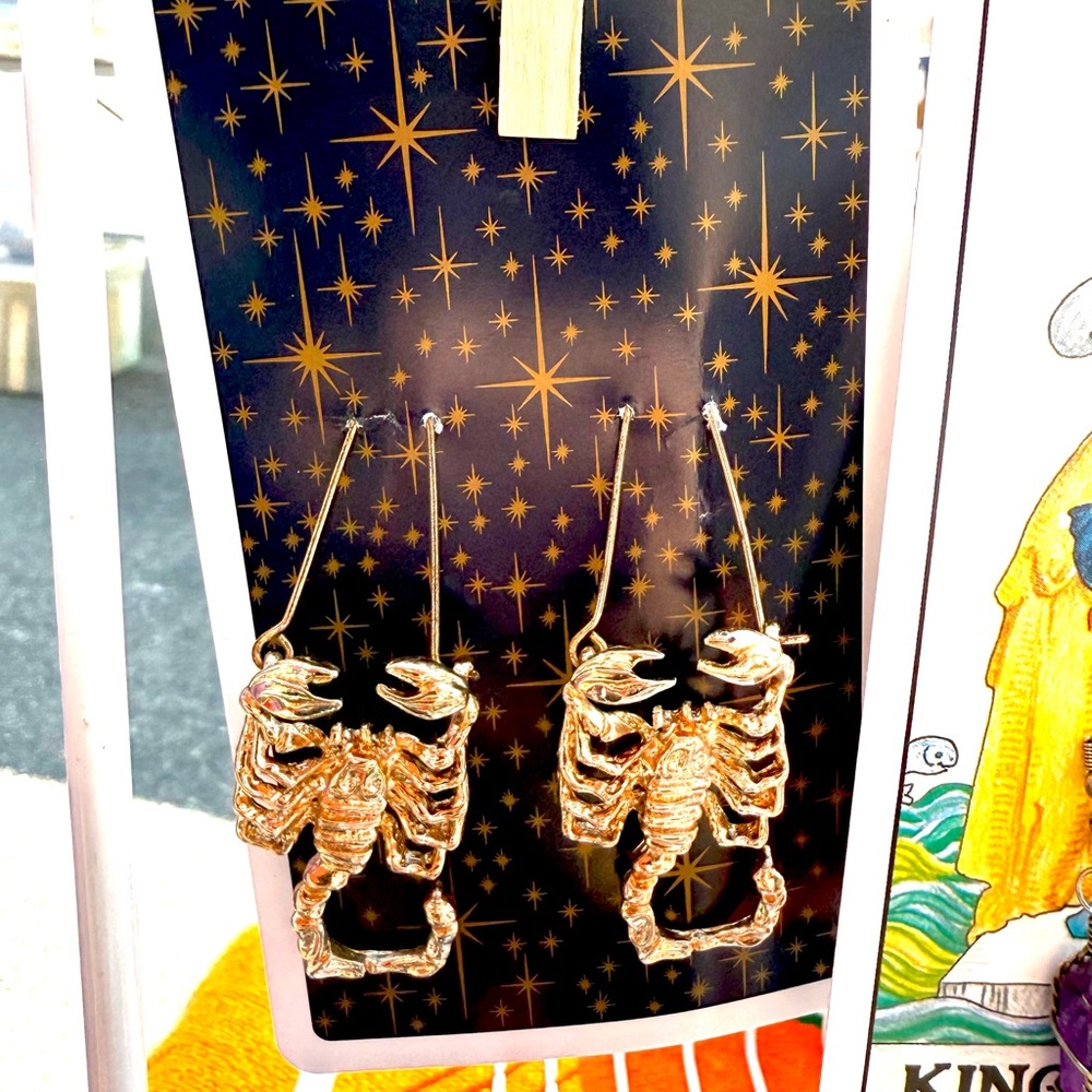 Gold Scorpion Earrings